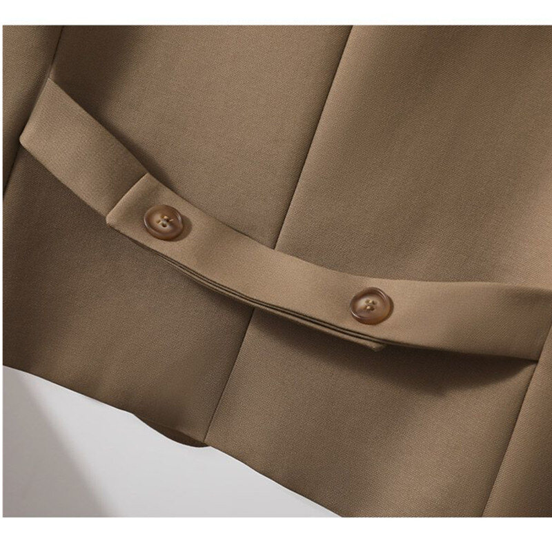 슬림한 브이넥 민소매 코트, 캐주얼 짧은 조끼, 여성스러운 외투, 블랙 조끼 재킷, 2024 용수철 가을 신상