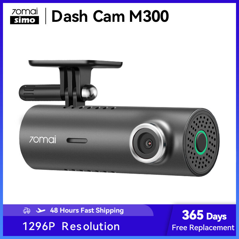70mai – caméra de tableau de bord M300 1S, version améliorée, DVR, Vision nocturne 1296P, enregistreur vidéo pour voiture, Mode de stationnement 24H, WIFI et contrôle par application
