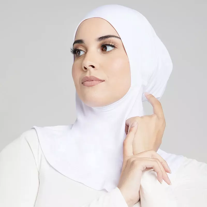 Хлопковый мусульманский тюрбан с полным покрытием, мусульманские шапки, Нижний шарф, Женский хиджаб, шапка, головной платок, длинная шаль, накидка на шею, головной убор, шапка