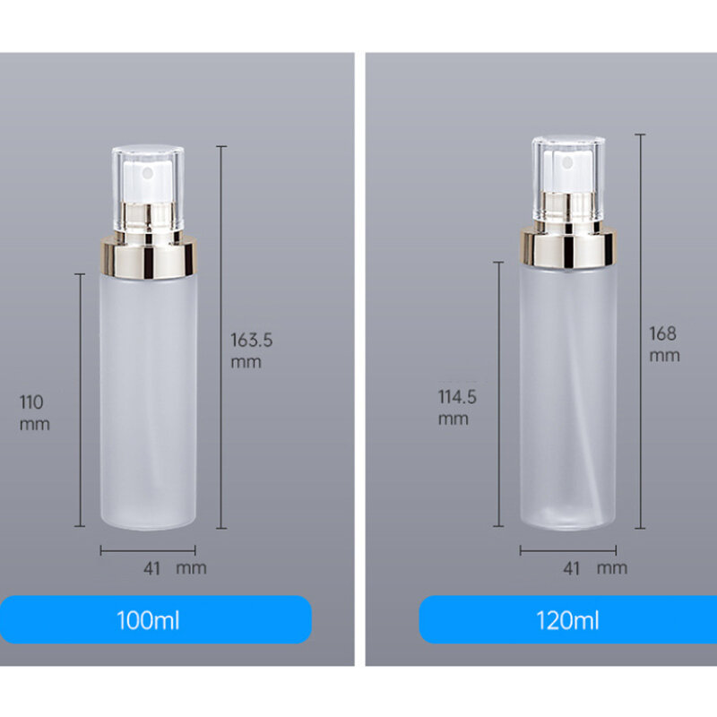 Botol semprot plastik buram, 100ml 120ml 150ml 200ml ml Toner pompa semprotan dapat diisi ulang botol aksesoris perjalanan kosong