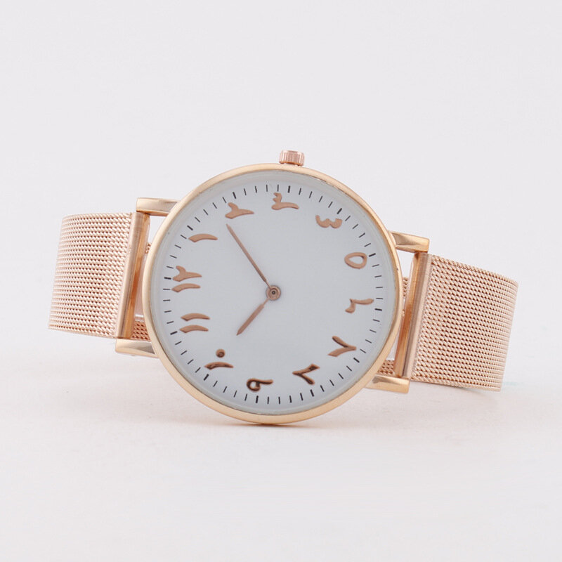 Cyfry arabskie zegarki damskie kreatywny projekt zegarka kobiety luksusowe bransoletki kwarcowe zegarki z tarczą ze stali nierdzewnej Reloj Mujer