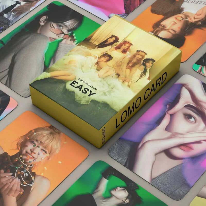 55pcs Kpop Lomo Cards EASY Photocard Perfect Night Album UNFORGIVEN Photo Print Cards Set Fans Collection