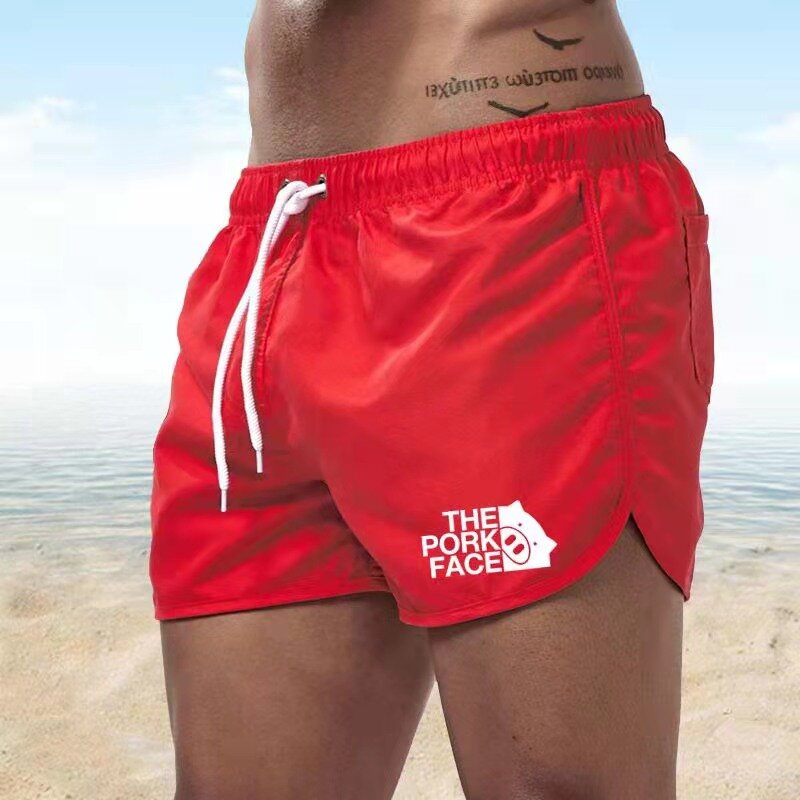 Pantalones cortos de playa para hombre, bañador Sexy para hombre, pantalones cortos para correr, pantalones cortos de Surf de ma