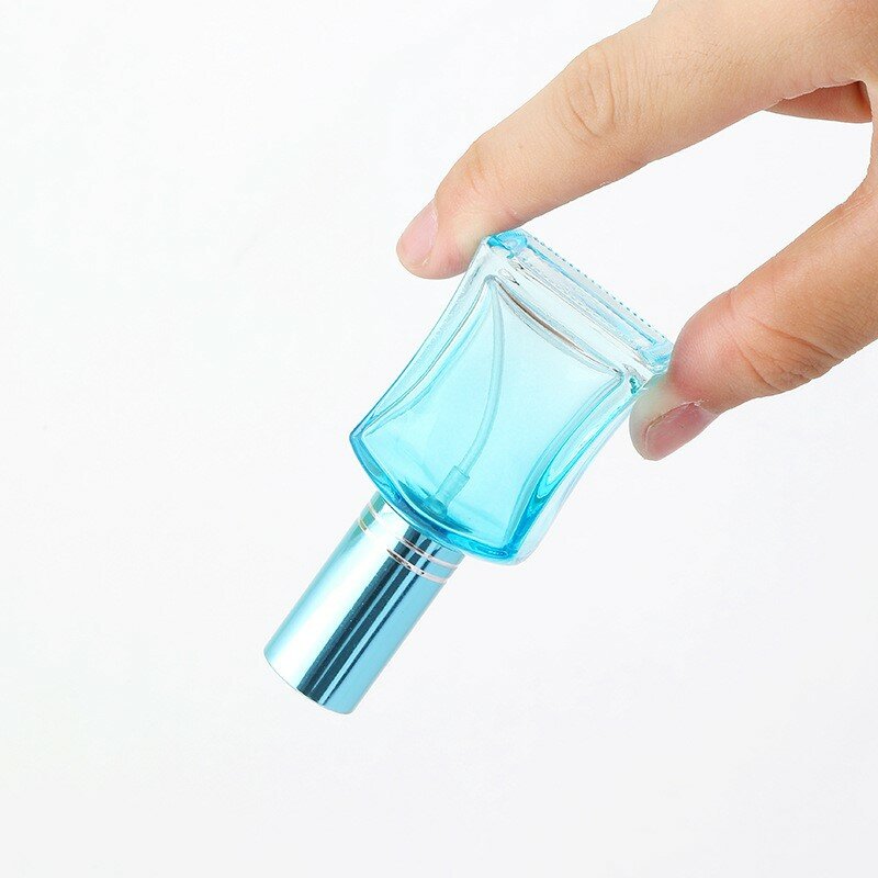 Botella de Perfume recargable de vidrio grueso portátil de viaje, pulverizador de Metal de Color, botella de bomba, contenedor vacío, botellas de Perfume, 15ml