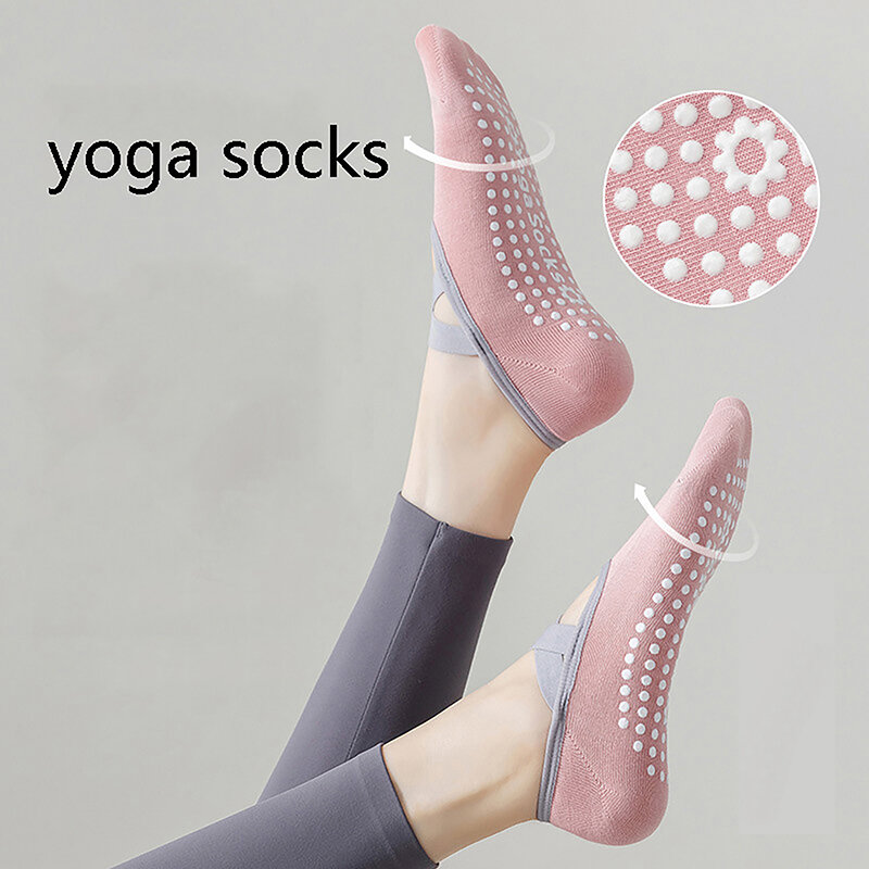 Calcetines antideslizantes profesionales para mujer, medias deportivas absorbentes del sudor, transpirables, para Pilates, Ballet y baile
