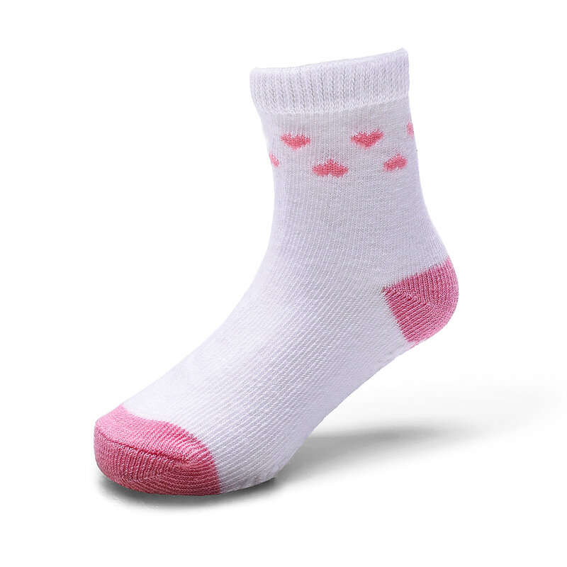 5Pairs Cute Girls Baby Socks Toddler Socks Pink Non Slip Grip Ankle Socks 12 to 24 months TW001