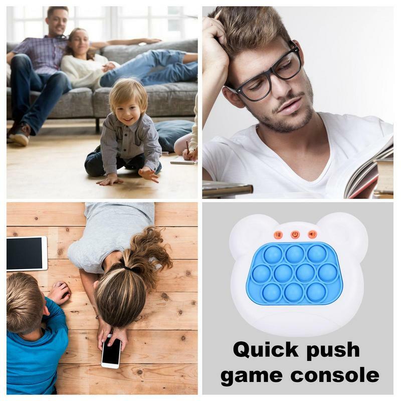 Juguetes Divertidos para apretar para niños, juego de burbujas de presión, juguetes Fidget con mango, juego de empuje rápido, 4 modos, multijugador interactivo