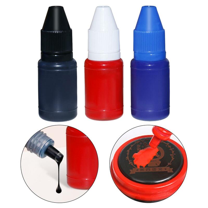 2/3/5 10ml Premium Stamp Refill Ink Bright Color Inking Stamp Oil