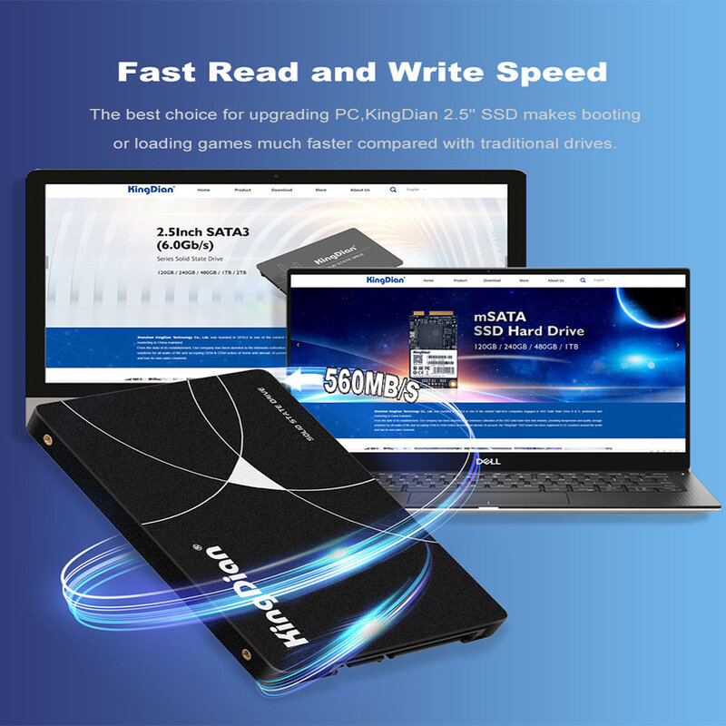 KingDian SSD 2.5 SATA SATAIII 128GB 256GB 512GB 1TB HDD 2TB Nội Bộ Rắn Cứng Ổ SSD Đĩa Cho Máy Tính Laptop PC