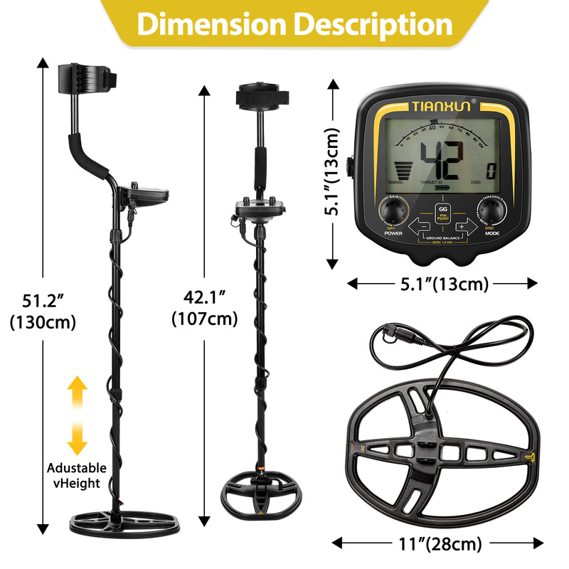 Top Professional Underground Metal Detector TX-850 Gold Digger Treasure Hunter Pinpointer Gold Prospecting Mode LCD Display