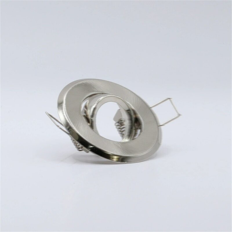 Easy Replacement Adjustable Angle Tiltable Stain Nickel Round Cut Hole 45mm Iron Metal Lamp Holder Spot Light Housing