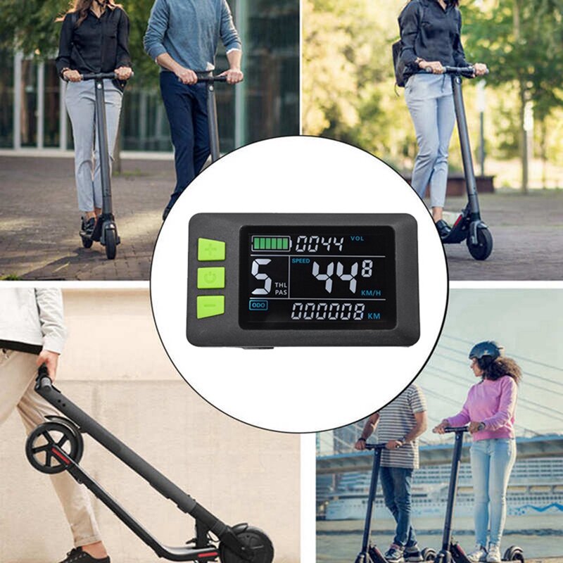 Prada-Compteur de vélo électrique avec écran LCD, écran coloré, prise SM, 6 broches, 24V-60V, 1 pièce