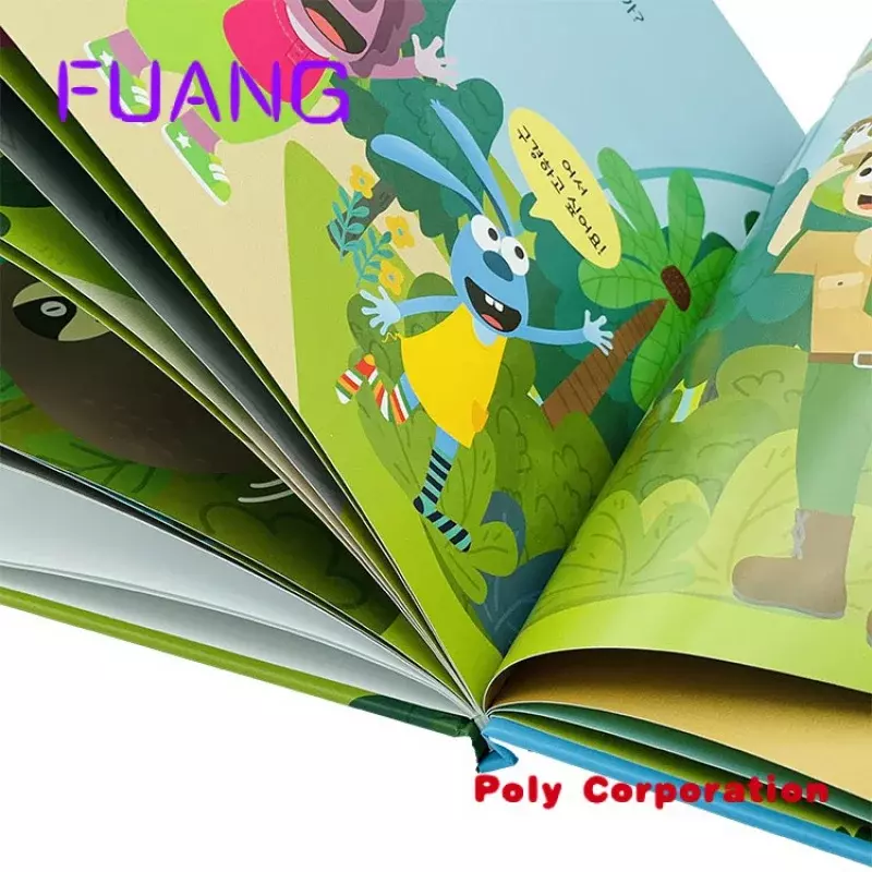 كتاب بغلاف صلب للأطفال ، بألوان كاملة ، لوحات وملصقات رخيصة ، خدمة طباعة مخصصة ،