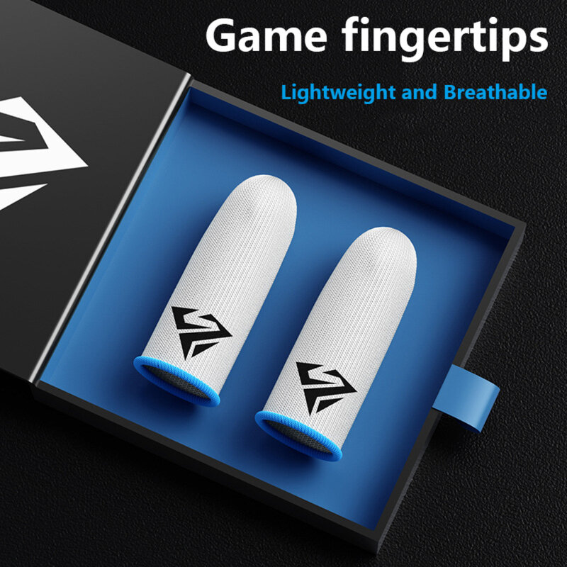 1/2pair Finger Sleeves For Gaming Thumb Finger Sleeves For Game Pubg Mobile Anti Slip Finger Gloves With Box Games Accessories