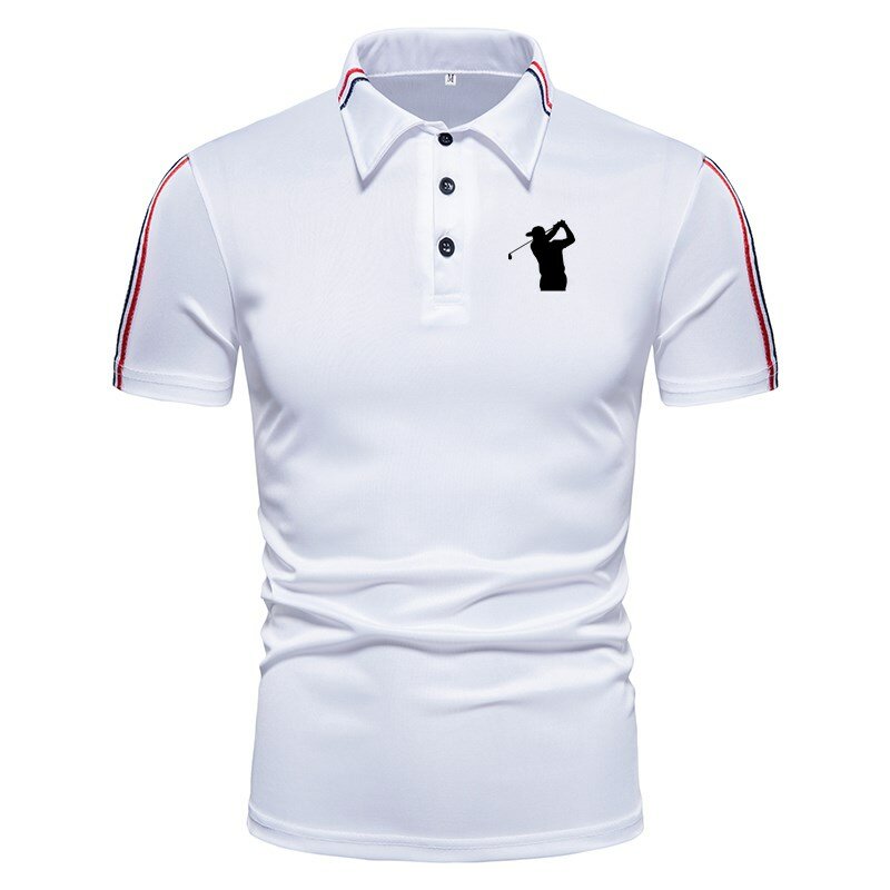 Kaus Polo motif merek hddhh atasan bisnis Heren bisnis klem eflen ramping kasual kaus
