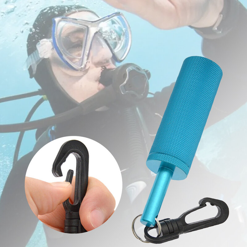 Alumínio Alloy Scuba Rattle Stick Safety Tank Rattle Stick 360 ° Rotating Quick Hook Acessórios de mergulho