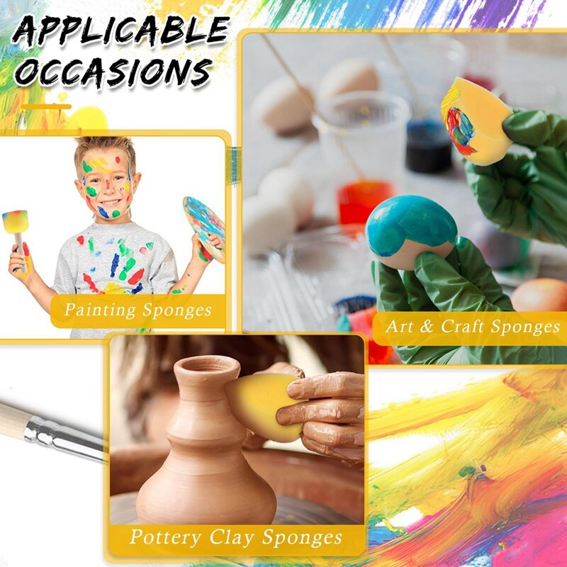 24 Pcs Face Paint Sponge Petal Face Painting Sponges High Density Face Painting Supplies For Kids Adults Art Work
