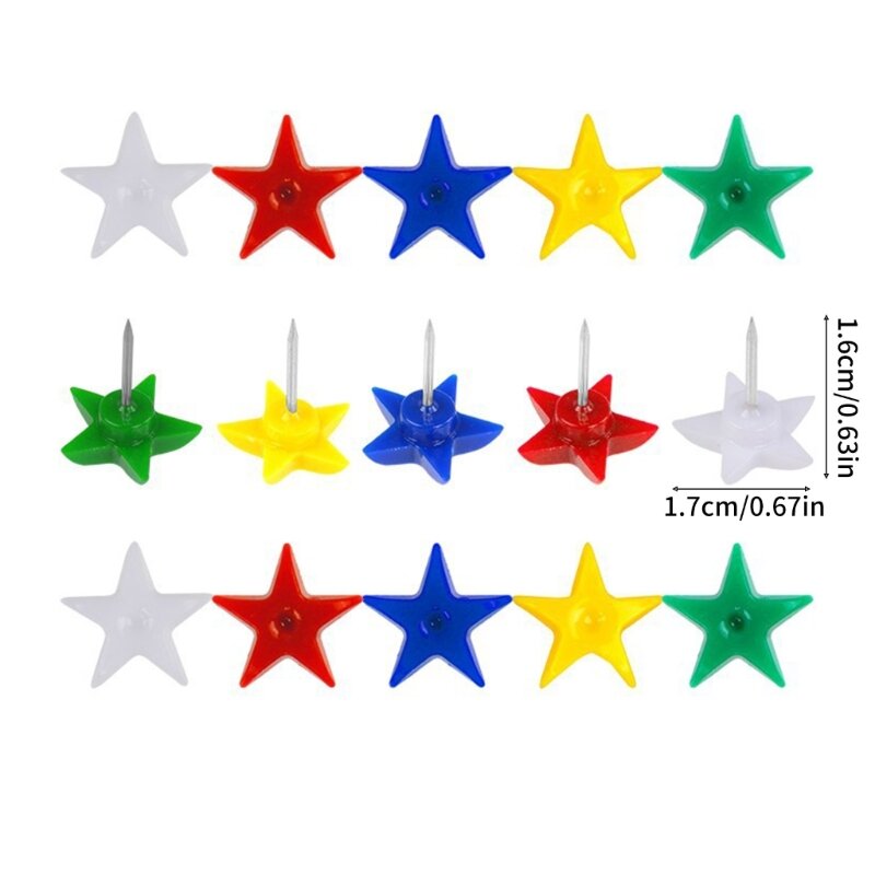 Confezione puntine da disegno colorate Puntine da disegno Puntine da disegno, Puntine da disegno a forma stella Puntine da