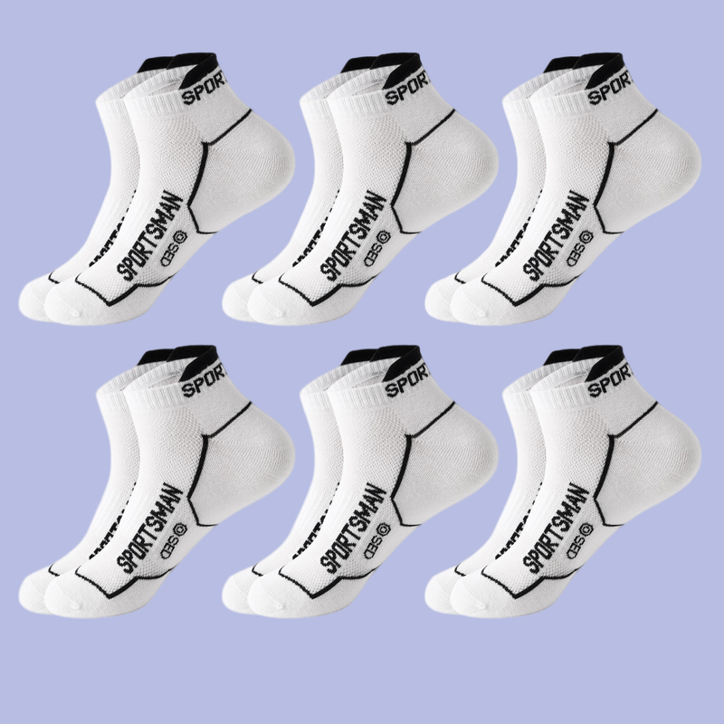 6 Paar Sokken Sport Hardloopsokken Casual Katoenen Sokken Lage Sokken Herensokken Zweet-Absorberend En Deodorant Korte Sokken