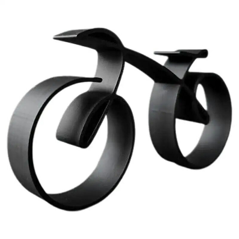 Escultura minimalista de bicicleta, alambre enmarcado, estilo de Metal, arte de hierro, silueta de bicicleta, alambre artesanal, adorno de bicicleta de estilo enmarcado