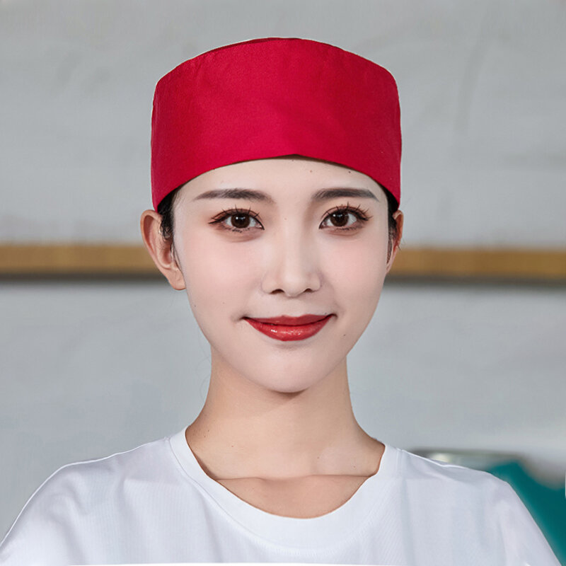Hotel Kitchen Cooking Both Sexes Chef Hat Double Layer Breathable Mesh Hat Sushi Restaurant Catering Serve Waiter Cook Cap