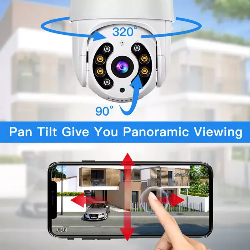 8mp 4K Ip Camera 5mp Draadloze Wifi Camera Bewaking Monitor Snelheid Dome Auto Tracking Ptz Camera Smart Home Outdoor