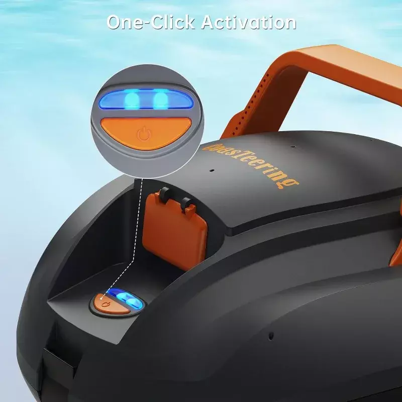 CoasTeering-Robot aspirateur de piscine sans fil, autonomie de 100 minutes, aspiration injuste, auto-stationnement, jusqu'à 850 pieds carrés