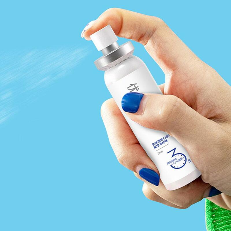 Mint Breath Freshener for Breath Spray de boca portátil, Remova o cheiro de fumaça, respiração fresca, spray oral, 20ml