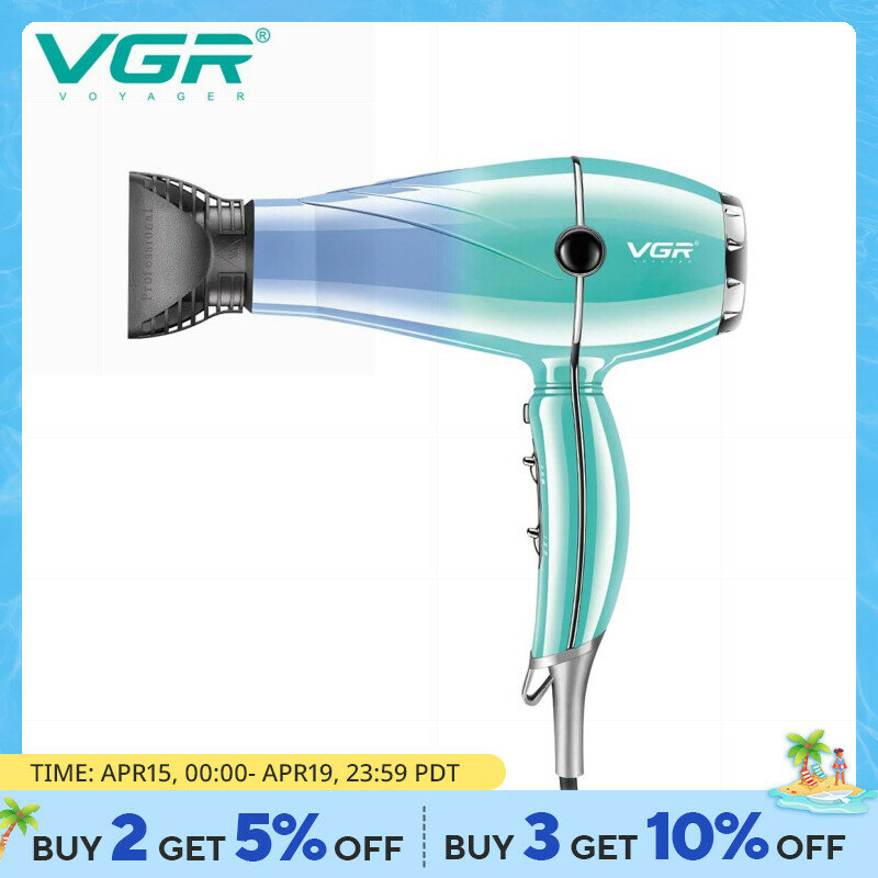 VGR Hair Dryer Professional Hair Dryer 2400W High Power Overheating Protection Strong Wind Drying Hair Care Styling Tool V-452