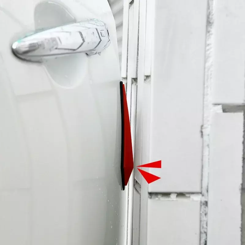 4pcs Car 3D Protective Strip Sticker Body Bumper Antis-scratch Anti-collision Rubber Strips Door Rearview Mirror Edge Guard