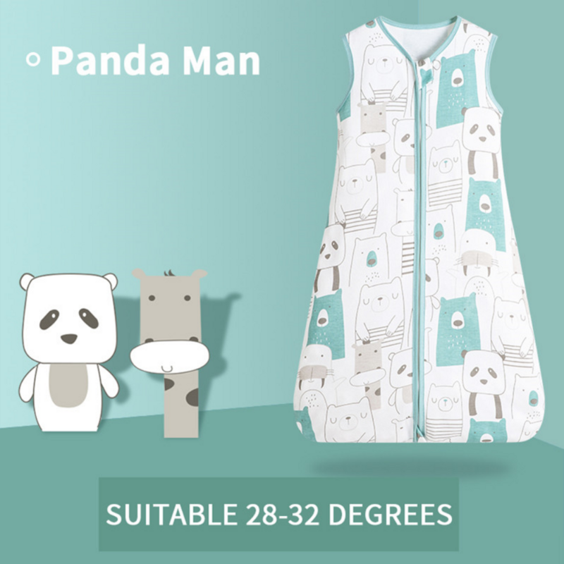 0.5 Tog sacchi a pelo per bambini estate neonato fasce avvolgenti cotone organico maglia articoli per neonati Anti-freddo pigiama per bambini