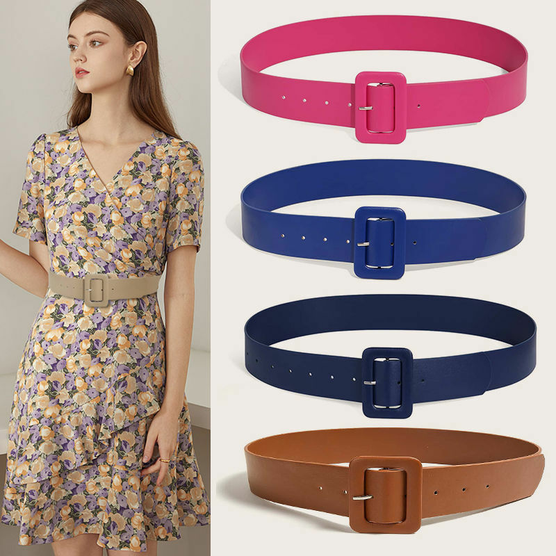 Cintura da donna moda stile coreano fibbia abito decorativo cintura in pelle PU nuovi accessori per cintura larga cintura per cappotto