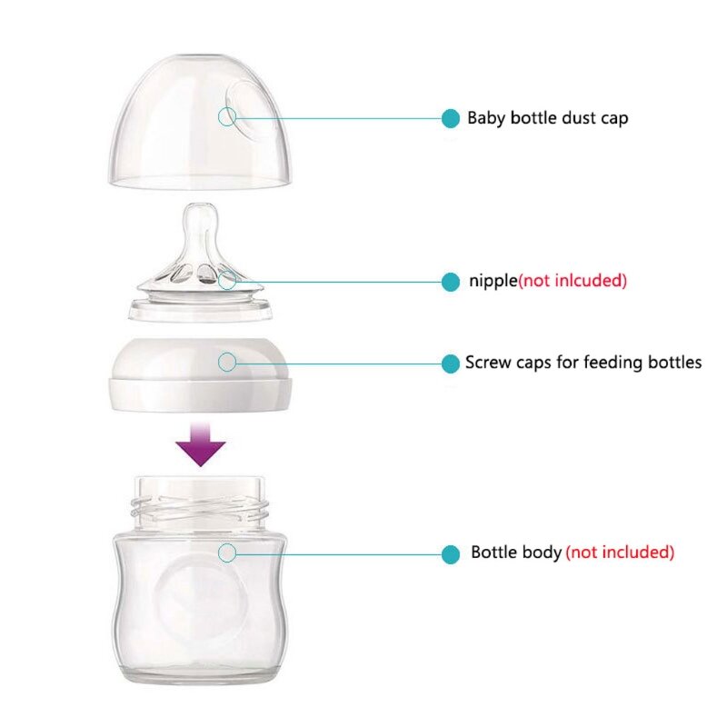 Baby fütterung Flaschen verschluss deckel für Milch flaschen kragen ring Ersatzteile