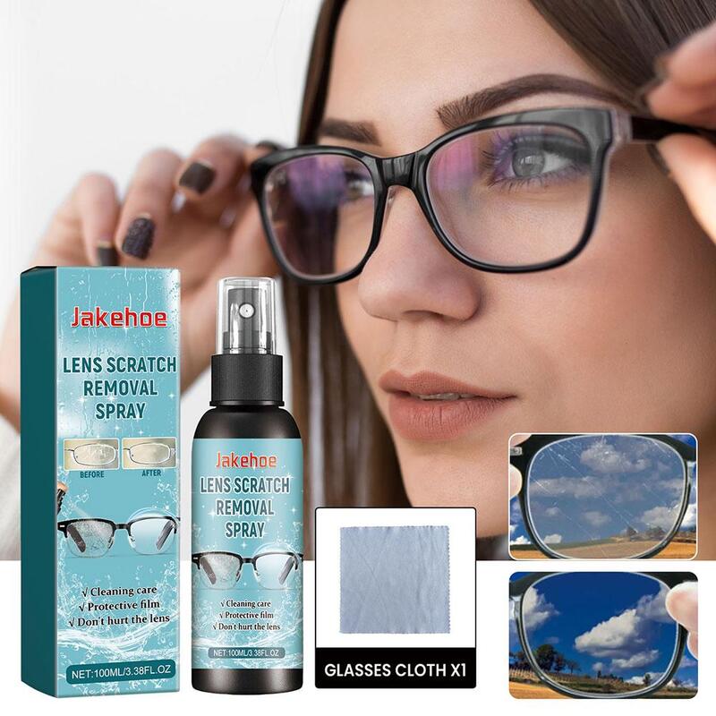 100ml środek do czyszczenia szkła do okularów okularów do usuwania zarysowań i usuwania kurzu w domu przeciwmgielne soczewki przeciwmgielne odciski palców w sprayu Glas L8u2