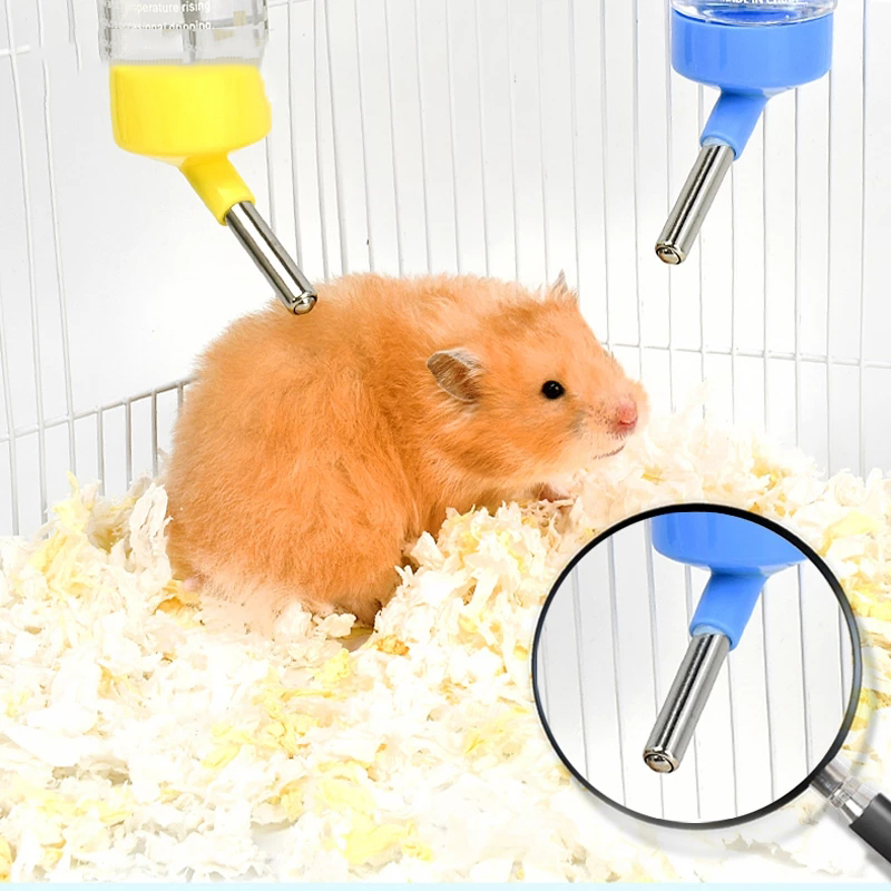 Hamster Peminum Gantung Botol Air Dispenser untuk Kelinci Percobaan Tupai Kelinci Tupai Kelinci Anjing Minum Kepala Pipa Air Mancur