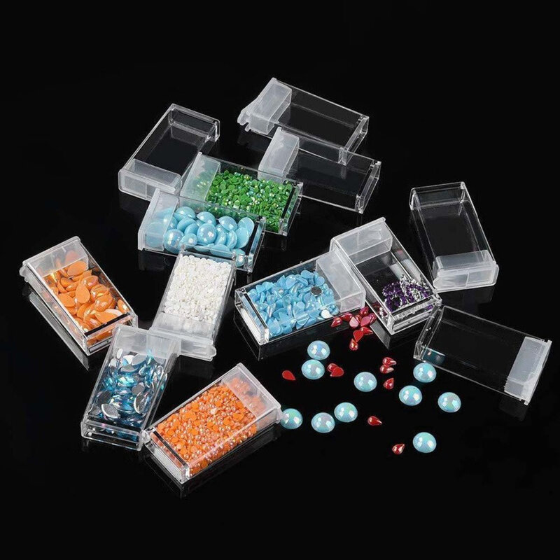 Diamond Painting Accessories 5D DIY Embroidery Accessories Storage Containers 5PCS Square Bottle leaf drill tray, clay,drill pen