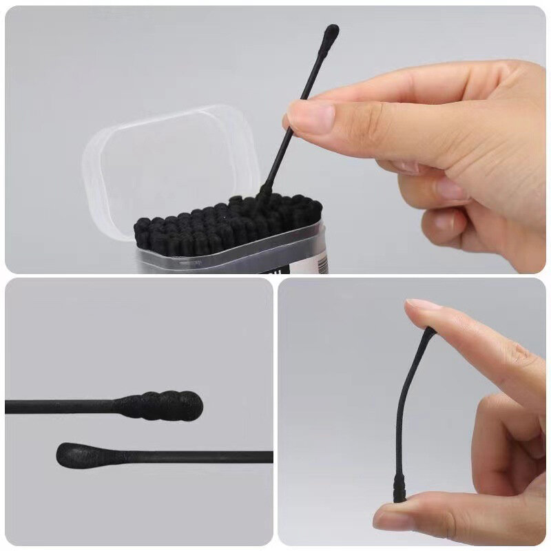 Двухсторонние ватные палочки с пластиковыми ложками для ушей, средство для чистки ушей, портативные дамские инструменты для макияжа и ушей