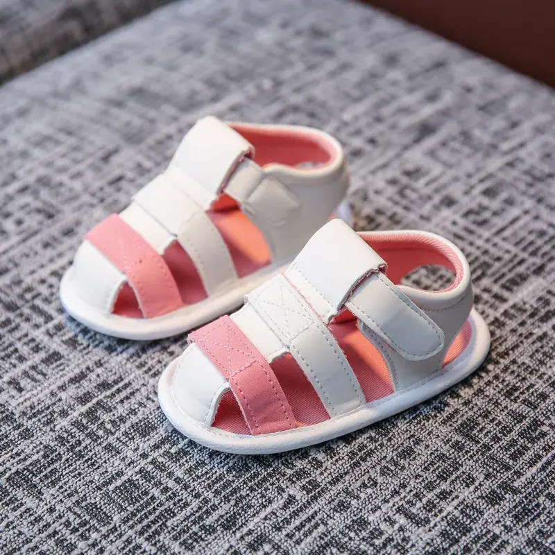 2024รองเท้าทารกแรกคลอดเด็กผู้ชายเด็กผู้หญิง, รองเท้าลำลองพื้นนุ่มกันลื่นทารกแบบระบายอากาศกันลื่นรองเท้าแตะรัดส้นชายใหม่