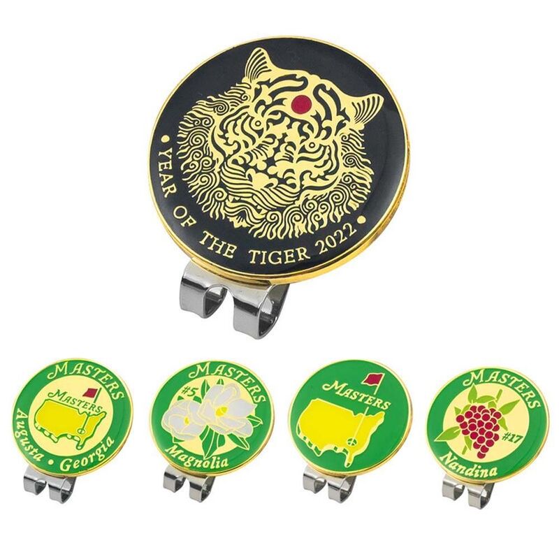 One Putt Aiming Tool Accessories For Golfer Magnetic Ball Position Mark Golf Training Aids Tiger Golf Hat Clip Golf Hat Marker