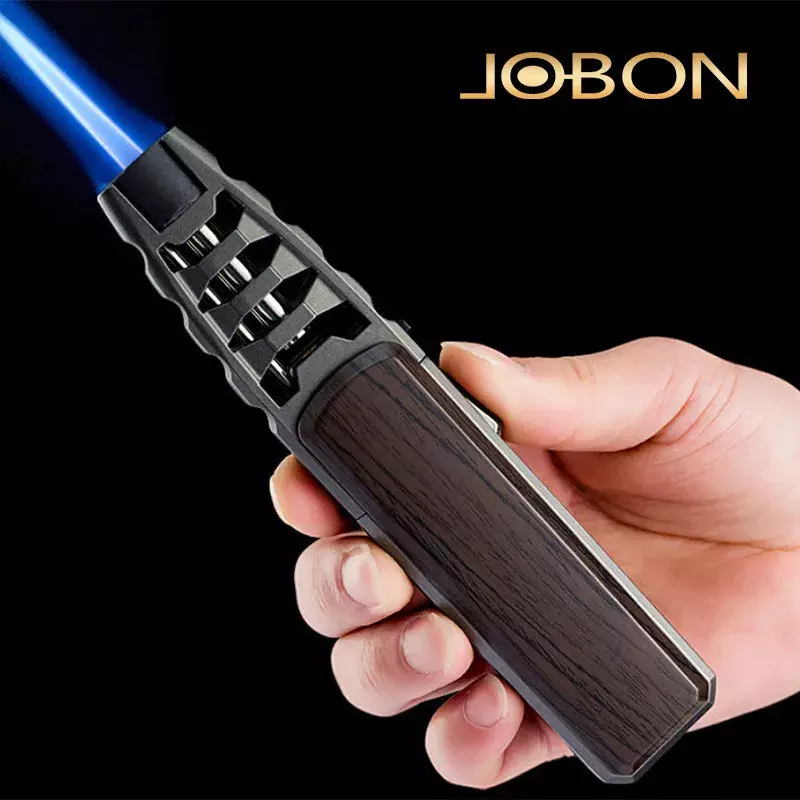 JOBON-شعلة عنفة رياح خارجية ، مسدس رش معدني أزرق ، ولاعة غاز البوتان المباشر ، هدية مطبخ عالية الجودة ، كبير ، ساخن