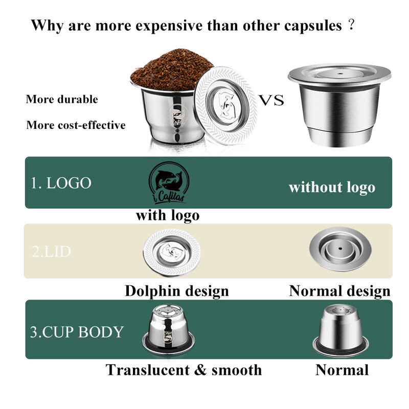 • Link Vip per capsula ricaricabile Nespresso riutilizzabile Crema Espresso riutilizzabile nuovo ricaricabile per Nespresso