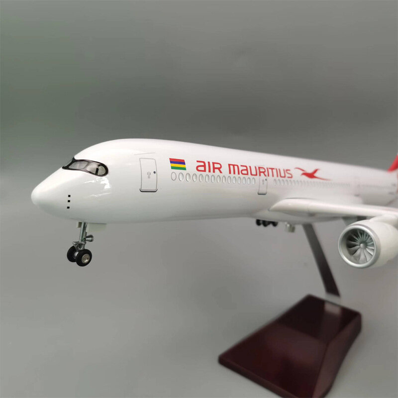 47cm 1:85 Model skala Air Mauritius 350 Airlines Airplane Diecast Resin koleksi dekorasi hadiah mainan tampilan
