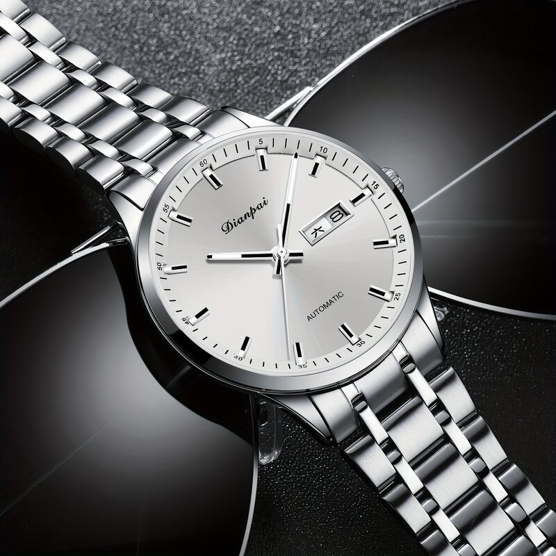 DIANPAI Authentic Men's Watch Fully Automatic Mechanical Watch Minimalist Ultra Thin Men's Watch Waterproof Men's Watch