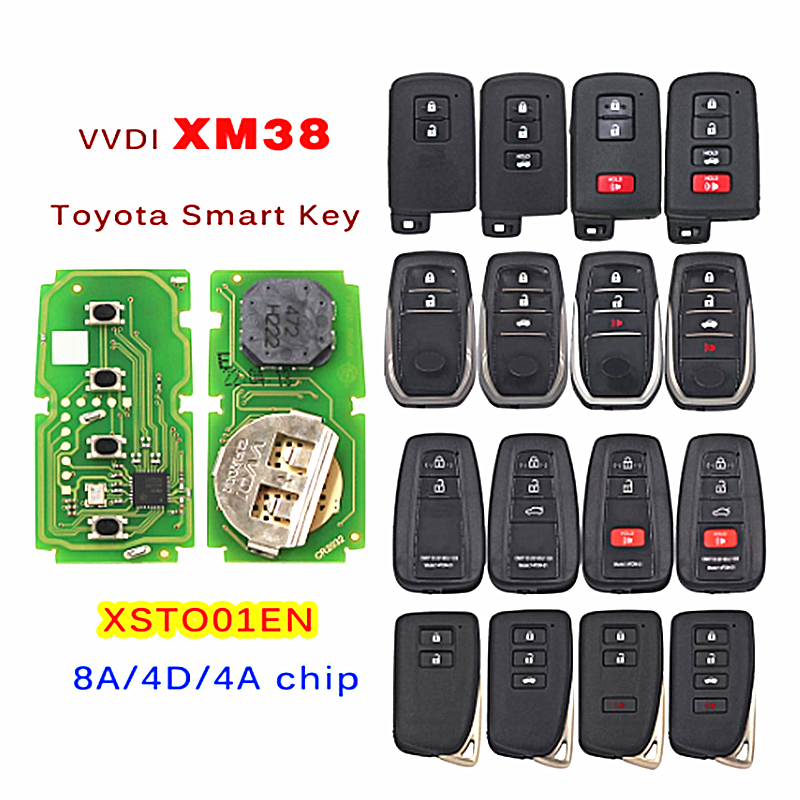 Xhorse XSTO01EN XM38 inteligentny klucz klucz zdalny zbliżeniowy 8A 4D 4A Chip dla Toyota Lexus zaktualizowana wersja VVDI XM obudowa kluczyka