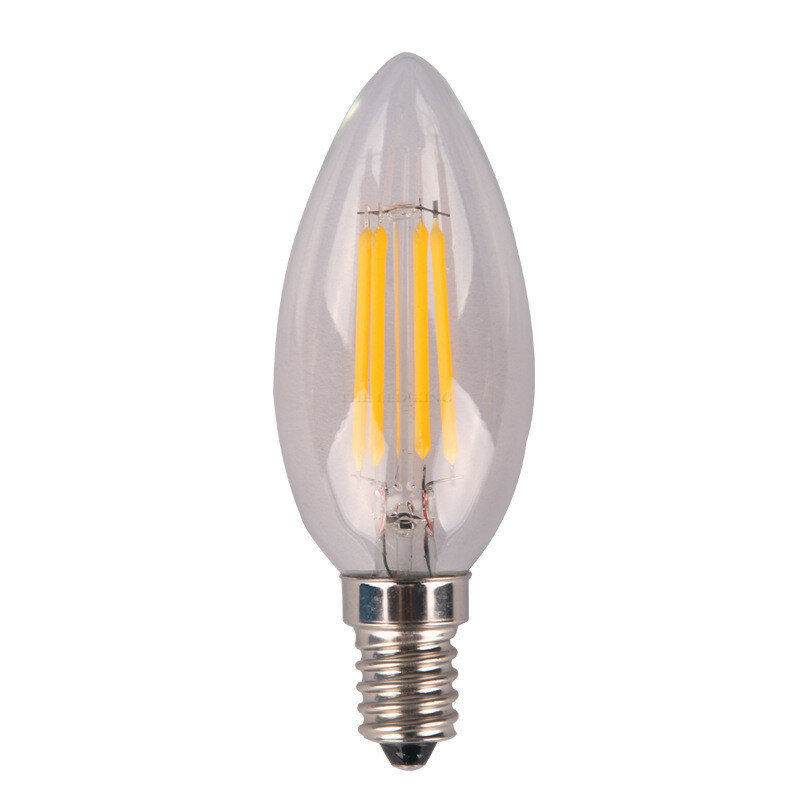 Ampoule Filament LED Edison E27, lampe vintage rétro, bougie diammable G95 220V, éclairage COB, décor de maison, C35 E14
