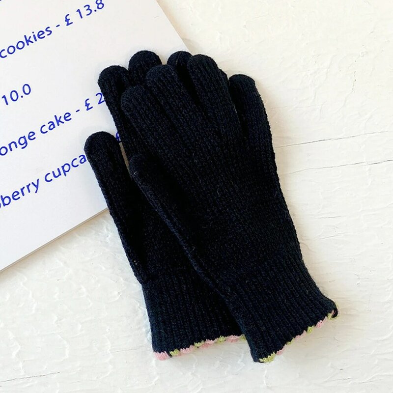 Wolle gestrickt Touchscreen Voll finger Handschuhe Winter warme flexible Handschuhe für Männer Frauen Unisex ausgesetzt Finger handschuhe Handschuh