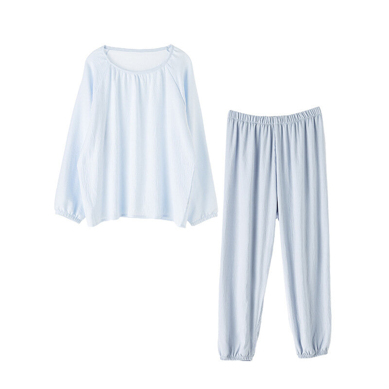 Conjunto de pijama de algodón para mujer, ropa de dormir cómoda coreana, para primavera y otoño