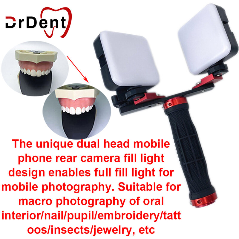 Lampu Fill fotografi ponsel, cahaya pengisi gigi LED Oral perawatan warnanya Foto Video Untuk kedokteran gigi