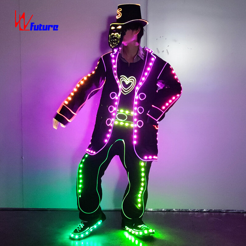 Future lumière LED et fibre optique 303, peut contrôler la danse, vêtements de sport