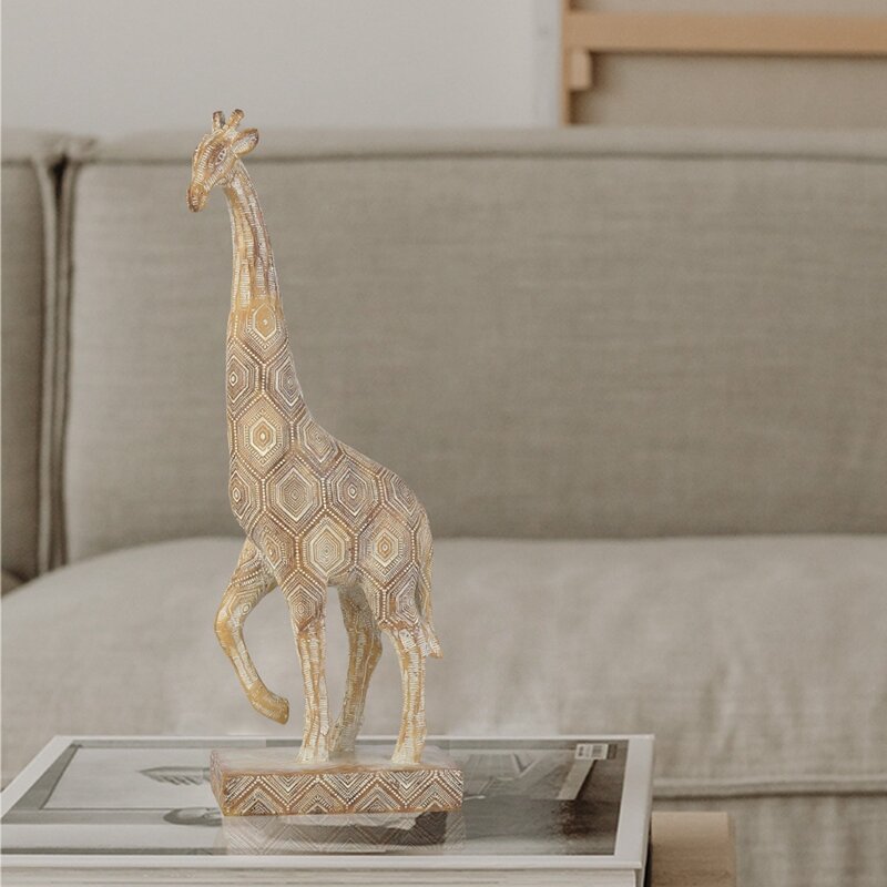 Boho Girafes intensifie l'art moderne Sculpture, décoration d'intérieur, ornements pour chambre à coucher, bureau, salon, bureau, armoires Durable